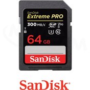 تصویر کارت حافظه سن دیسک 64گیگ SanDisk SD 64GB Extreme PRO UHS-II SanDisk 64GB Extreme PRO SDXC UHS-II Card