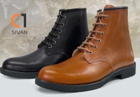 تصویر بوت چرم مردانه آلپ مشکی - مشکی / 4 mens leather boot