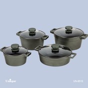 تصویر سرویس قابلمه یونیک مدل UN-8510 ۸ پارچه گرانیتی دیاموند 