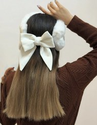 تصویر هدبند روسی پشت پاپیون - سفید 