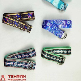 تصویر کمربند یوگا طرح دار با یراق آهنی اعلا 