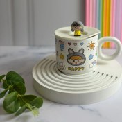 تصویر ماگ سرامیکی درب سیلیکونی فانتزی 