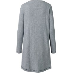 تصویر پیراهن بافت ریز راحتی طوسی زنانه چیبو 