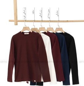 تصویر بلوز کبریتی زنانه یقه ایستاده رنگ شکلاتی 