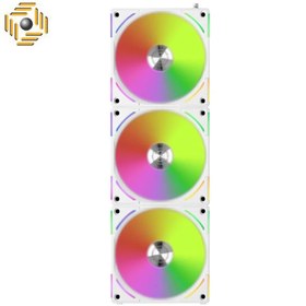 تصویر فن کیس لیان لی UNI Fan AL120 V2 RGB WHITEبسته 3 عددی 