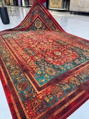 تصویر فرش دستبافت هلنا کد 25NH0070 رنگ عنابی ۷۷ رج 