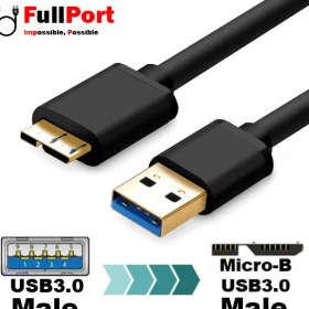 تصویر کابل هارد 3.0 USB کی نت پلاس به طول 0.6 متر مدل KP-CUAMHDD06 K-NET Plus KP-CUAMHDD06 USB 3.0 AM to Micro USB 3.0 BM HDD Cable 0.6m