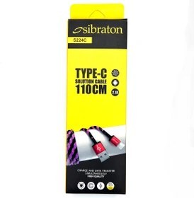 تصویر کابل TYPE-C سیبراتون مدل S224 C طول 1/1متر Type-C cable Sibraton model S224 C