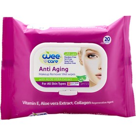 تصویر دستمال مرطوب وی کر مدل New Anti Aging بسته ۲۰ عددی 