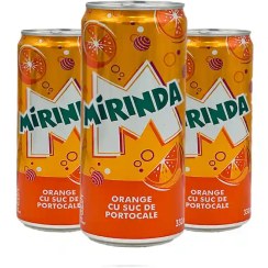 تصویر نوشابه قوطی پرتقالی میرندا (mirinda) 330 میل 