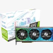 تصویر کارت گرافیک پالیت مدل RTX 3080 GameRock حافظه 10 گیگابایت استوک Palit GeForce RTX 3080 GameRock 10GB Graphics Card Used
