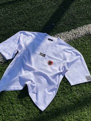 تصویر تیشرت مردانه ماکان قواره باکسی طرح خون - سفید xxxl 