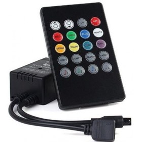 تصویر کنترلر RGB موزیکال 6A با ریموت IR - کنترلر RGB موزیکال 12A با ریموت RF 