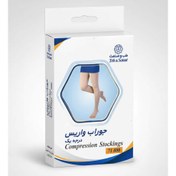 تصویر جوراب واریس درجه یک طب و صنعت بدون کف بالای ران 