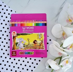 تصویر مدادرنگی ۲۴ رنگ شش ضلعی Woke 
