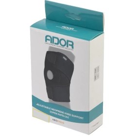 تصویر زانو بند کشکک باز نئوپرنی آدور Ador Adgustable Neoprene Knee Support Open Patella