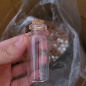تصویر شیشه ویال 5ونیم سانتی با درب چوب پنبه 