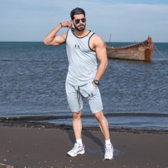 تصویر ست تاپ و شلوارک مردانه آندر آمور کد 18926 Men's top and shorts set