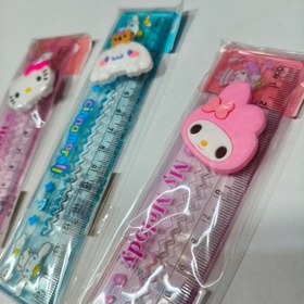 تصویر خط‌کش پیکسل دار ملودی کرومی و کیتی - صورتی 