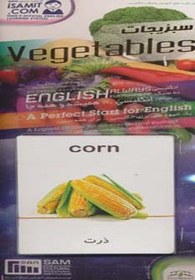 تصویر فلش کارت سبزیجات (۲زبانه) 