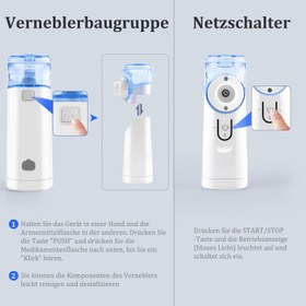 تصویر دستگاه تنفسی استنشاقی قابل حمل (نبولایزر) برند Gindoly مدل YS30 Inhaler, Portable Nebulizer Set Gindoly YS30