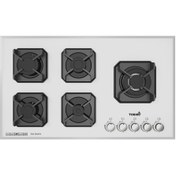 تصویر اجاق گاز تورینو پلاس TG530W ۵ شعله شیشه ای سفید 