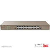 تصویر سوئیچ 24 پورت PoE تندا TEF1126P-24-250W Tenda TEF1126P-24-250W 24 Port Fast Ethernet PoE Switch