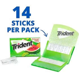 تصویر تریدنت - آدامس هندوانه و طالبی (کارتن 12 بسته) Trident Watermelon &cantaloupe