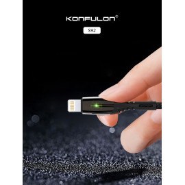 تصویر کابل شارژ و دیتا آیفون کانفلون s92 konfulon s92