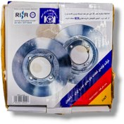 تصویر دیسک ترمز چرخ جلو شرکت تولیدی قطعات جلوبندی ایران لاهیجان مدل 00378 مناسب برای پژو 405 بسته 2 عددی 