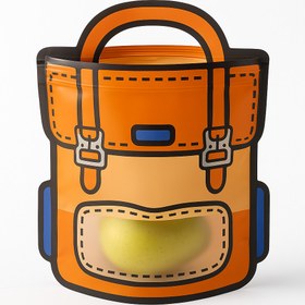 تصویر زیپ کیپ طرح کیف مدرسه سایز کوچک دو رنگ 