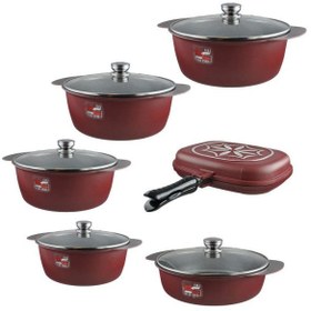 تصویر سرویس قابلمه فورج 12 پارچه مدل استر کوک 