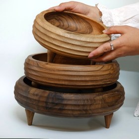 تصویر ست پذیرایی چوبی 