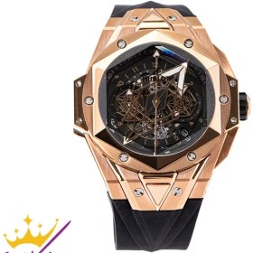 تصویر ساعت مچی هابلوت فضایی مشکی رزگلد Hublot big bang 