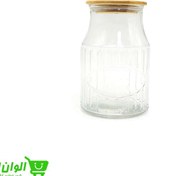 تصویر جا ادویه شیشه ای لیمون 230 میلی لیتر مدل درب چوبی کد 24409 