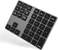 تصویر Bluetooth Numeric Keypad - Rechargeable 34-Key Wireless Aluminum Number Pad, External 10-Key Numpad for Data Entry, Compatible with Laptops, MacBooks, and Windows PCs 