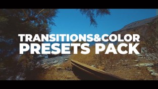 تصویر ترانزیشن و پریست های اصلاح رنگ سینمایی پریمیر - Transitions & Color Presets Pack 