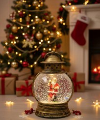 تصویر فانوس طرح کریسمس (بابانوئل) - چراغ‌خواب و دکوری 