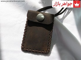 تصویر کیف گردنی چرم طبیعی به همراه حرز امام جواد کد 68773 