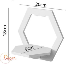 تصویر شلف دیواری شش ضلعی 