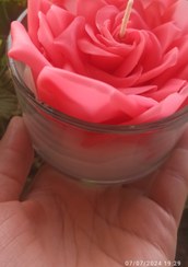 تصویر شمع گل رز Flower candle