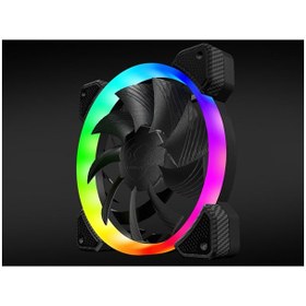 تصویر فن کیس کوگر مدل Vortex RGB HPB 120 Cooling Kit با نورپردازی ARGB پک سه تایی Cougar Vortex RGB HPB 120 Cooling Kit 12*12 Case Fan