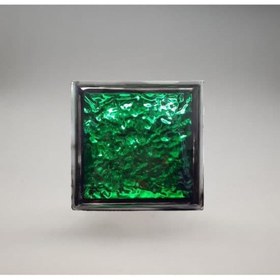 تصویر بلوک شیشه ای کاوه مدل چکشی سبز 