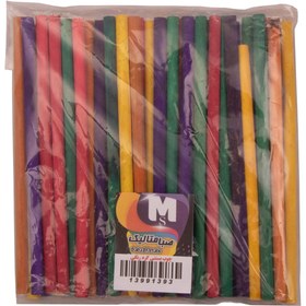 تصویر چوب بستنی رنگی مدل گرد سایز بزرگ بسته 30 عددی 