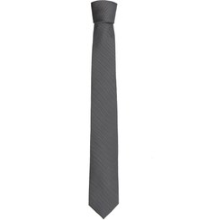 تصویر کراوات نوک مدادی انگلیسی جنس ساتن British Grey Tie Satin Classy
