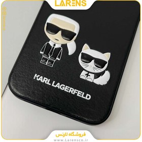 تصویر لارنس | قیمت و خرید كاور Karl Lagerfeld اورجينال سری Karl & Cat ايفون 13پرو - Black 