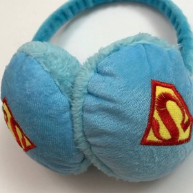 تصویر گوشگیر زمستانی پسرانه سوپرمن آبی Earmuffs superman for boys