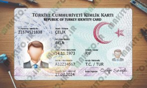 تصویر آی دی کارت ترکیه با کیفیت بالا Turkey-ID-Card 