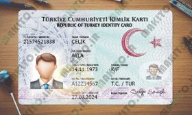 تصویر آی دی کارت ترکیه با کیفیت بالا Turkey-ID-Card 