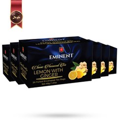 تصویر 6 بسته چای تی بگ امیننت eminent مدل لیمو با زنجبیل Lemon with ginger پک 20 تایی 